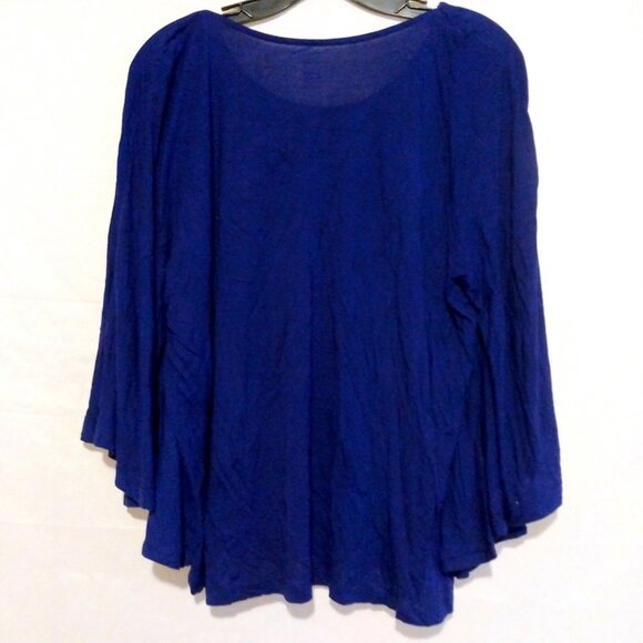 JW Statement Top Plus 2X Boho Statement Purple Jewel Tone Artwear Boho Chic Glam - Picture 6 of 7